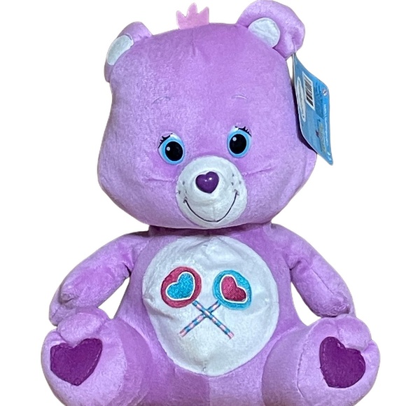 Care Bear's Share Bere Purple Plush 13 Inch 2013 Just Play Stuffed Animal - Picture 1 of 3